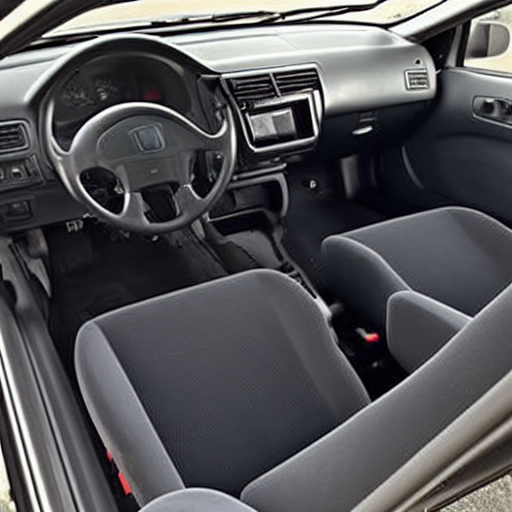 Honda Civic EK 2000, car interior,  steering wheel, seat