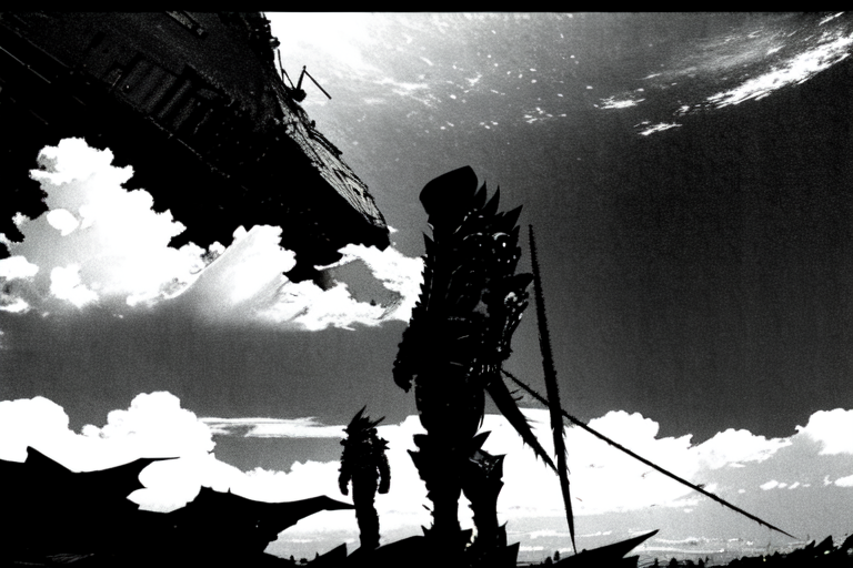 highly insanely detailed, masterpiece, top quality, best quality, highres, 4k, 8k, RAW photo, (very aesthetic, beautiful and aesthetic),  
tsutomu nihei,nihei_tsutomu,blame!,blame gakuen!,abara,TNstyle,sidonia_no_kishi,(deep horizon,megastructure in background,lab),wire,clouds,lantern,gauna,gauna mech,letterboxed,dome,cyberpunk,no human,blm,vast scenery,perspective,dark background,empty,futuristic,science fiction,flock,dystopia,destroyed,decrepit, 
<lora:ABARA:1>, 
(1girl:1.3), 
solo focus, 
scarlet background,âââ