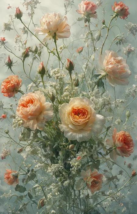 masterpiece,best quality,<lora:tbh51-sdxl:0.75>,illustration,Pale flowers,
