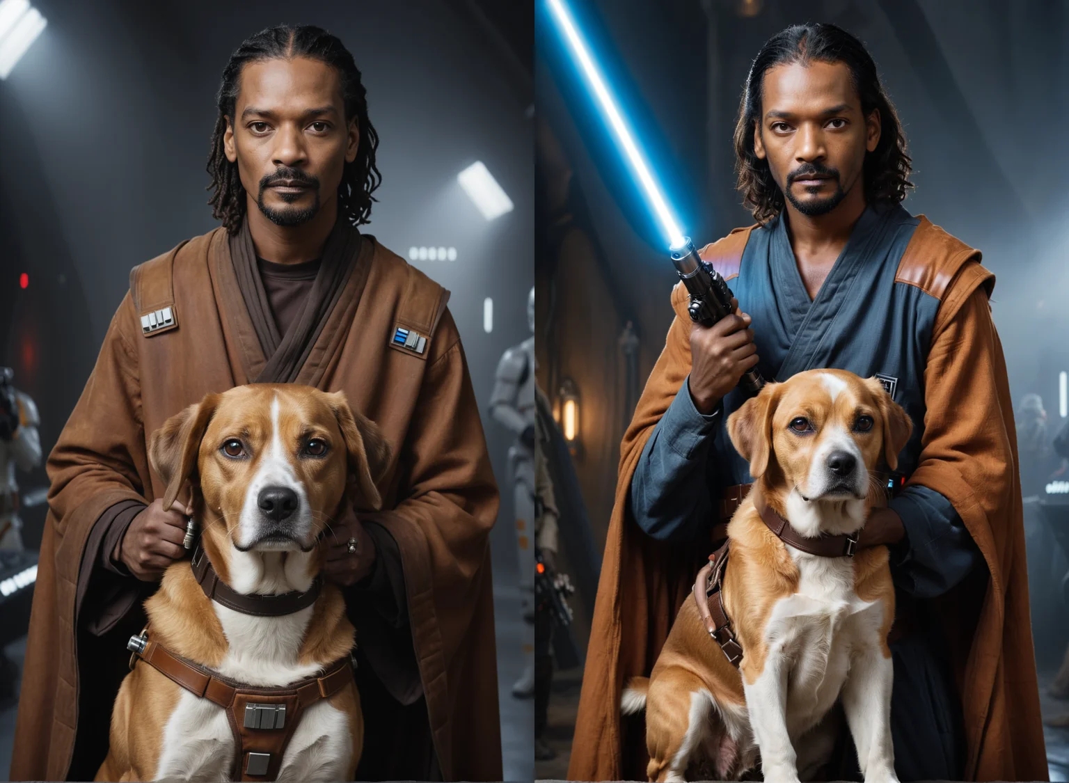 <lora:RMSDXL_Enhance:3><lora:RMSDXL_Darkness_Cinema:0.5><lora:RMSDXL_Creative:4> snoop dog in a star wars Film. Ultra hd, high res photo, portrait photo, Annie Liebovitz, studio lighting, ultra realistic, 8k, detailed
