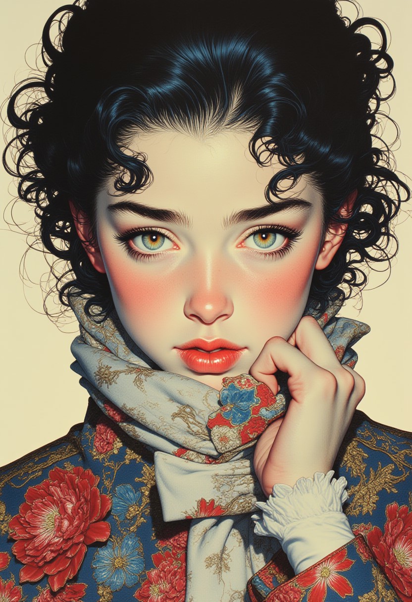 ArsMJStyle, Colored pencil hyperdetailed realism,by Ashley Wood, deep meaningful context backgrounds, young woman,
Hide