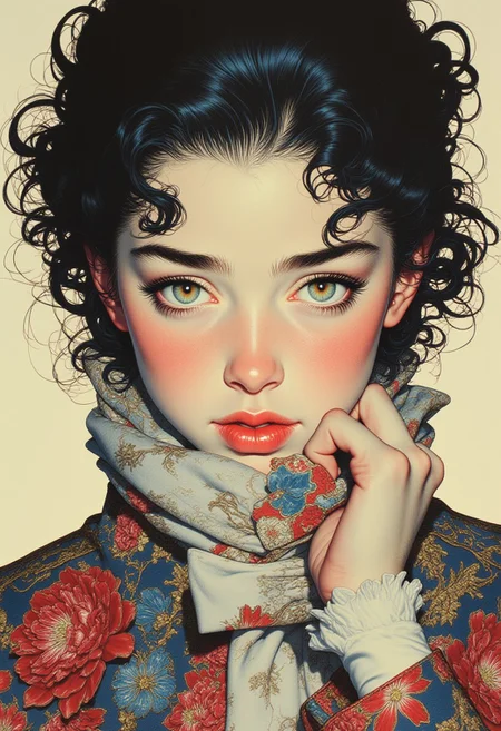 ArsMJStyle, Colored pencil hyperdetailed realism,by Ashley Wood, deep meaningful context backgrounds, young woman,
Hide
