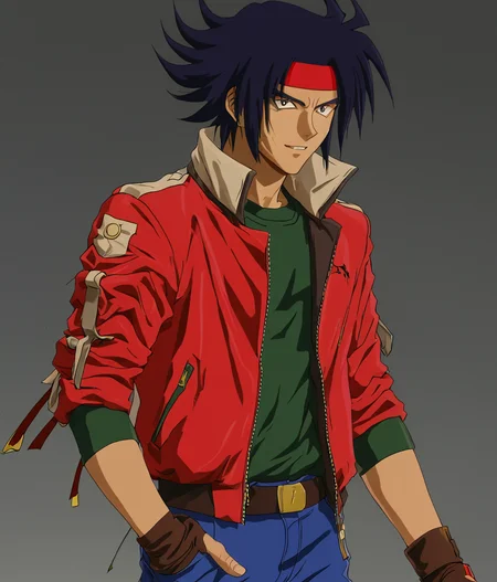 <lora:Domon_Kasshu_from_Mobile_Fighter_G_Gundam:0.9> domon kasshu, anime style, male, wearing jacket,
hd, high resolution, 4k, 8k, masterpiece
