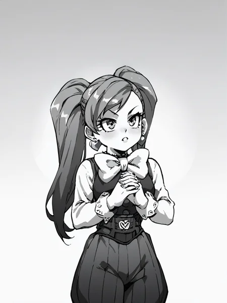score_9, score_8_up, score_7_up, score_6_up, perfect hands, source_cartoon, (1girl, solo,)<lora:FunSexyDB_Style:1> monochrome, <lora:My_Hero_Academia-La_Brava-PDXL:1> la brava,