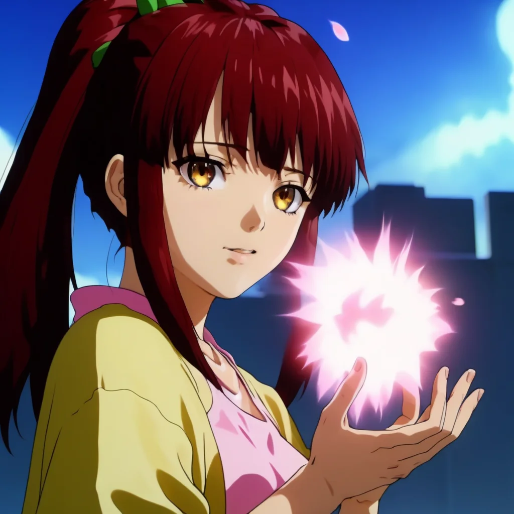 Ultra-realistic extremely detailed 8k masterpiece of a sexy woman using shooting ki blast from the palm of her hands, ki blast, extremely detailed eyes and facial features, dramatic epic lighting, awesome composition<lora:ki blast:0.9> <lora:sakura wars anime style:0.7> sakura wars anime style
