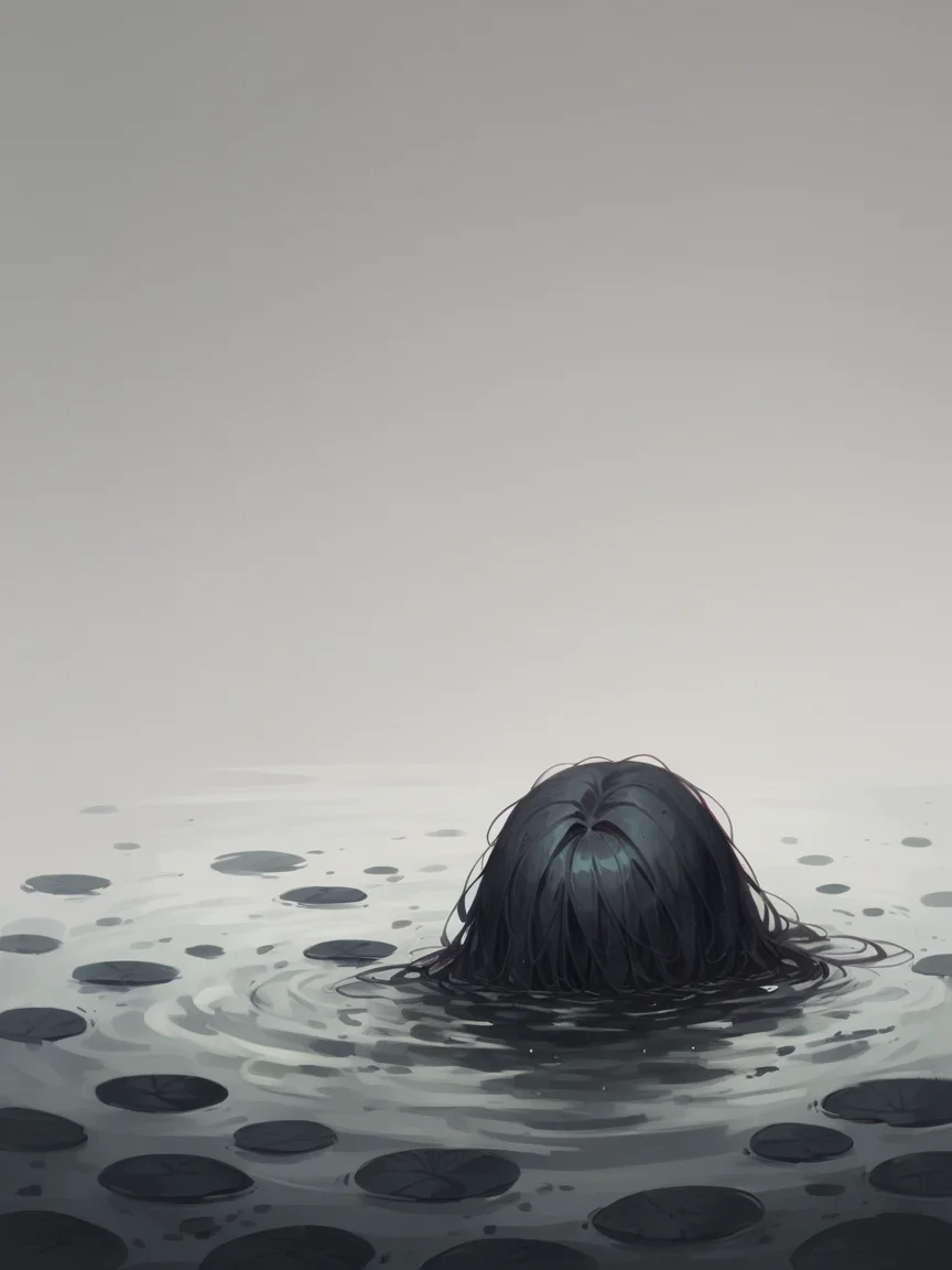 score_9, score_8_up, score_7_up, score_6_up, unw3ll <lora:UNW3LLXLP:1> dark, gloomy, water, sad