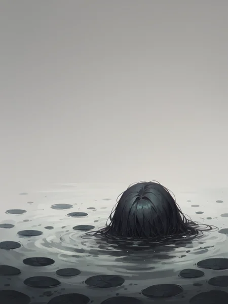 score_9, score_8_up, score_7_up, score_6_up, unw3ll <lora:UNW3LLXLP:1> dark, gloomy, water, sad