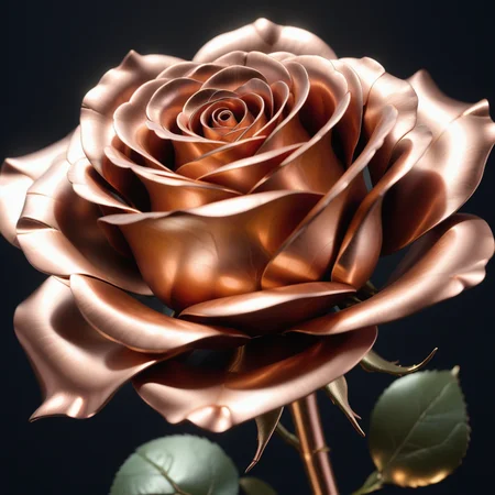 a rose made out of Jed-ANC, masterpiece, full of details, ambient light, sharp and in focus, <lora:ArtNouveauCopperStyle:0.7>