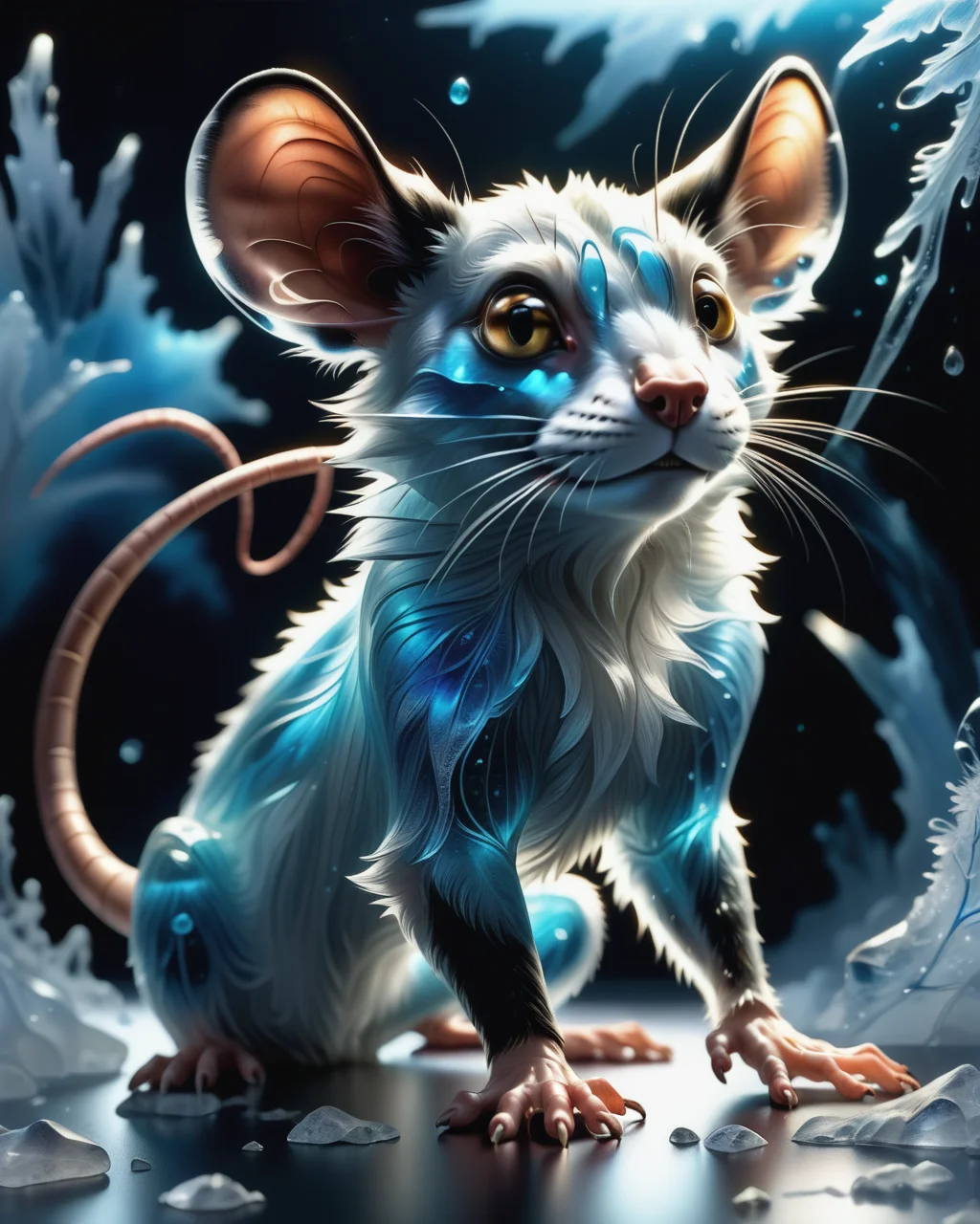 score_9, score_8_up, score_7_up, intricate details, rating_safe,
<lora:BioIceCrystalsPONY:1>, 1boy(made out of Jed-Blmicry, bioluminiscence, translucent,
anthro furry, rat,
full body, looking at the viewer, solo, smiling), detailed background, depth of field, subsurface scattering,
<lora:ral-chrosc-clr:0.3>, ral-chrosc-clr,
<lora:xl_more_art-full_v1:0.3>,
<lora:add-detail-xl:0.3>