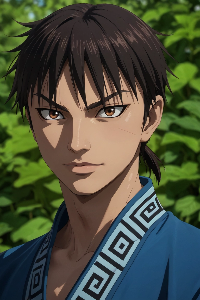 score_9, score_8_up, score_7_up, source_anime, rating_safe, , (3d:0.4), , depth of field, 1boy, solo, male focus, <lora:xin_kingdom_pony:0.9>, xin_kingdom, black hair, brown eyes, short hair, low ponytail, , , , , <lora:sdxl_lightning_8step_lora:1>