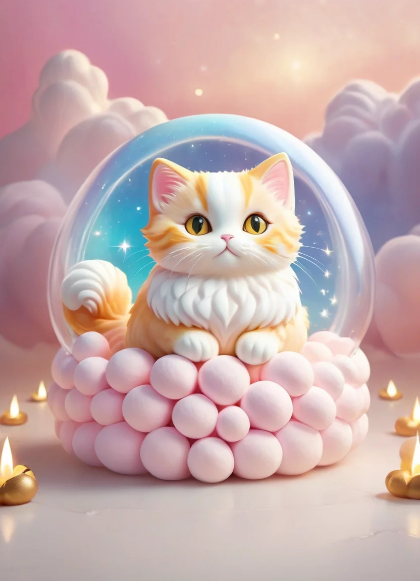 ethereal fantasy concept art of Marshmallow, cat, animal focus, too many, :3, looking at viewer, pink background, whiskers, yellow eyes, elegant, highly detailed, professional composition, colorful, limited, cool, shiny, sublime, extremely beautiful, enhanced, intricate, amazing, symmetry, illuminated, incredible, epic, great artistic, pure, fine detail, best, perfect, awesome
<lora:MarshmallowXL:1>, , <lora:FILM_PHOTOGRAPHY_STYLE:0.25> . magnificent, celestial, ethereal, painterly, epic, majestic, magical, fantasy art, cover art, dreamy