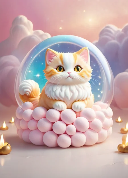 ethereal fantasy concept art of Marshmallow, cat, animal focus, too many, :3, looking at viewer, pink background, whiskers, yellow eyes, elegant, highly detailed, professional composition, colorful, limited, cool, shiny, sublime, extremely beautiful, enhanced, intricate, amazing, symmetry, illuminated, incredible, epic, great artistic, pure, fine detail, best, perfect, awesome
<lora:MarshmallowXL:1>, , <lora:FILM_PHOTOGRAPHY_STYLE:0.25> . magnificent, celestial, ethereal, painterly, epic, majestic, magical, fantasy art, cover art, dreamy