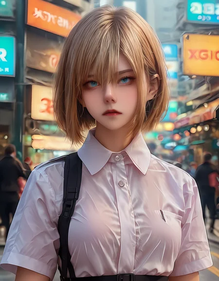 anime artwork GTA-style artwork cinematic film still Source_anime,1girl,solo,<lora:SUYA_TAT:1>,<lora:Anime_detail_eye:1>,hair between eyes,bob cut,medium hair,medium breasts,casual,expressionless,lamppost, . shallow depth of field, vignette, highly detailed, high budget, bokeh, cinemascope, moody, epic, gorgeous, film grain, grainy . satirical, exaggerated, pop art style, vibrant colors, iconic characters, action-packed . anime style, key visual, vibrant, studio anime, highly detailed
