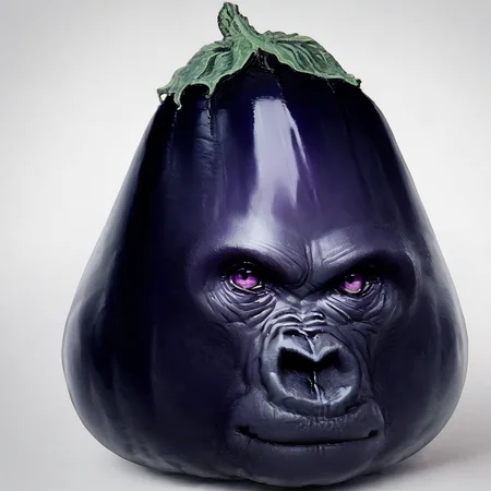 score_9, score_8_up, score_7_up, score_6_up, score_5_up, score_4_up,
<lora:plant_animals-7:1>,
plant_animal,
eggplant,monkey face