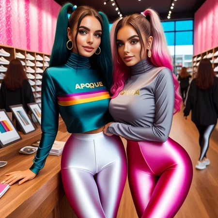 appliqu style, layered fabric, colorful, patterned, textured elegant digital painting, the image portrays a striking digital art piece. at the center of the composition, one south american women, the image captures a vibrant and festive atmosphere with a 24 year old adult woman at its center. she is dressed in an eye catching ((satin)) dark top paired with shiny pink and grey and white spandex_leggings, beautiful long pigtails hair <lora:add-detail-xl:2>
<lora:spandex_leggings_v1:1.5>