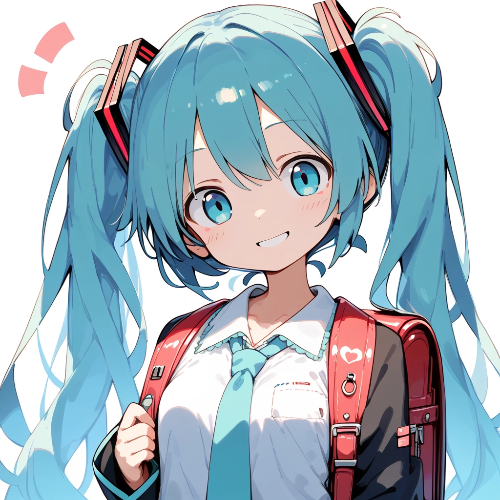 score_9
1girl,hatsune miku,smile,randoseru,backpack,chibi
 <lora:randoseru_majin_v4:1:lbw=0,0,0,0,0,0,1,1,0,0,0,0>,