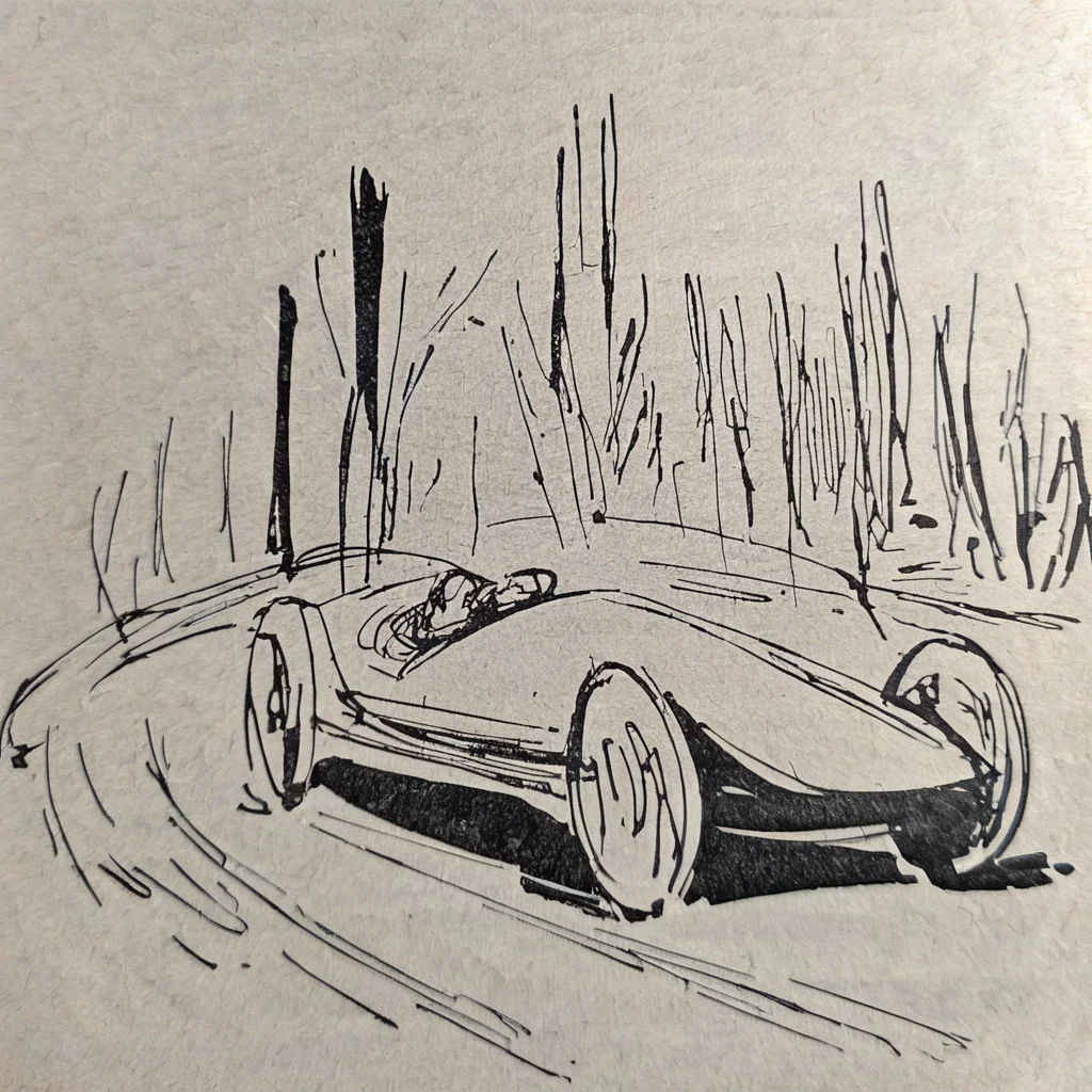 drawix15 futuristic car <lora:drawix15:1>