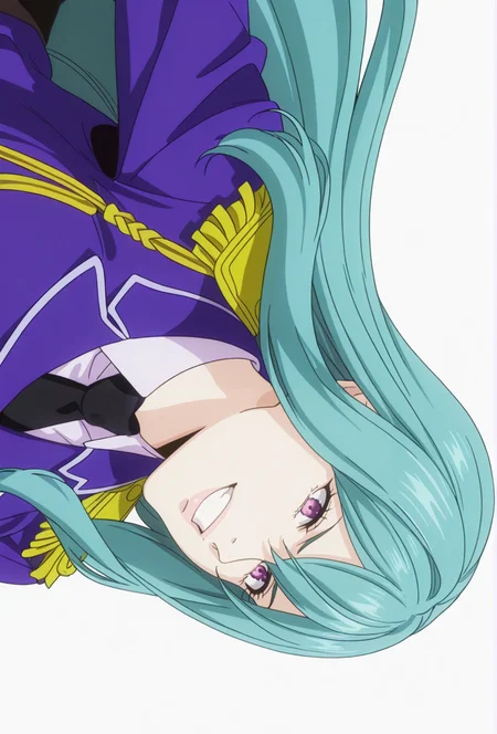 Smooth Quality,masterpiece,very intricate, high quality details, ultra realistic, high detailed skin,detailed enviorement,absurdres,
simple background, white background,solo,
sideways,dancing,
evil grin,
<lora:FoodWCNN:0.8> foodwarstylecnn,
sarge_cnn, 1girl, aqua hair, long hair, military uniform, black necktie