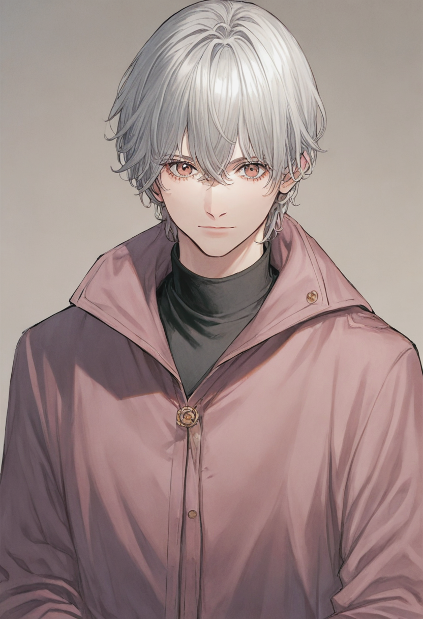 source_anime, score_9, score_8_up, score_7_up, 1girl, solo, Kneeling, pretending to paint a masterpiece, perspective, (Scarle Lederhosen), gray hair, upper body, rating_safe, <lora:sdxl\pony diffusion\artist_styles\izayoi_seishin_pony:1.0>