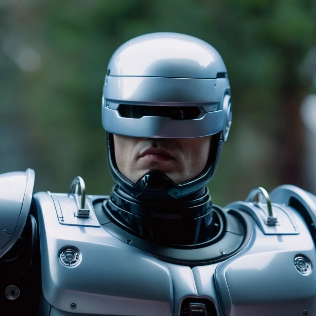 cinematic film still of <lora:RoboCop 1987:1.2>
RoboCop 1987 a bald human with beautiful eyes, shallow depth of field, vignette, highly detailed, high budget, bokeh, cinemascope, moody, epic, gorgeous, film grain, grainy