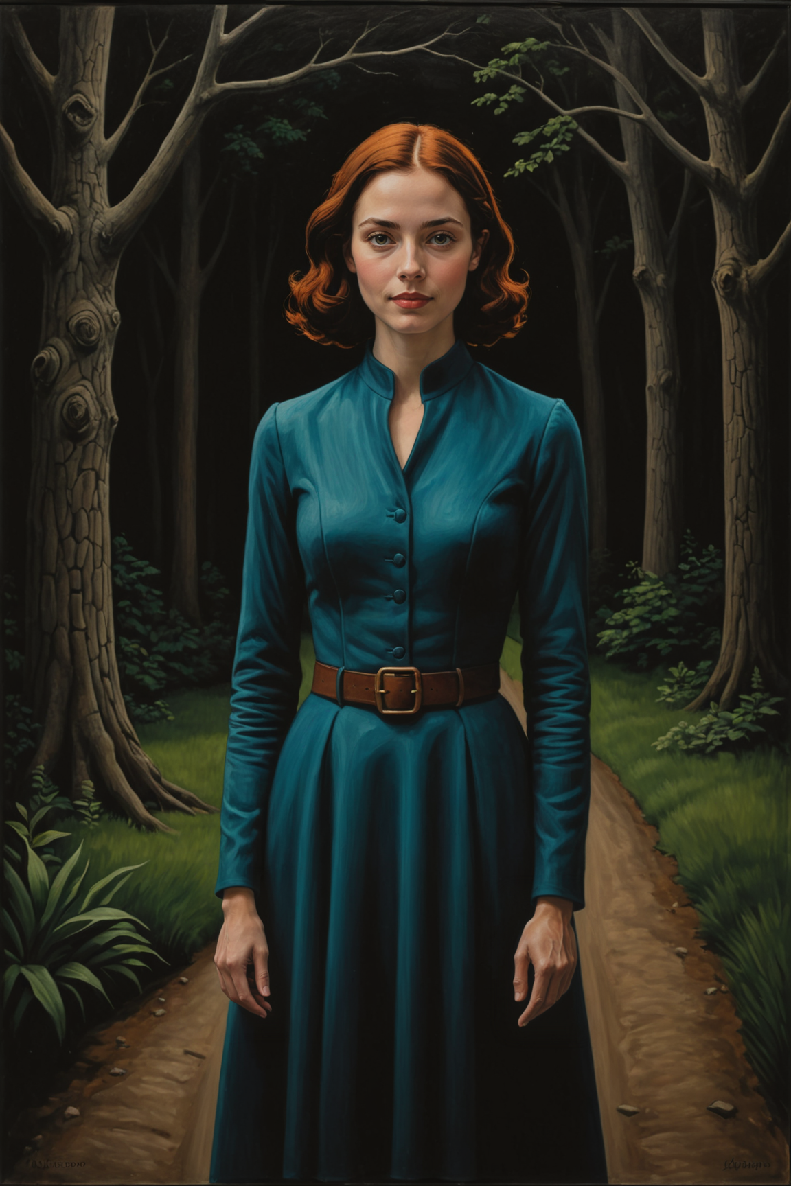 by (Kelly Vivanco and (A.J. Casson in the style of ((Alan Parry))) and Michael Whelan),  digital oil pastel on canvas <lora:oil_pastel:1.00> ,   chiaroscuro, low-key, dark <lora:dark_atmospheric:0.75>