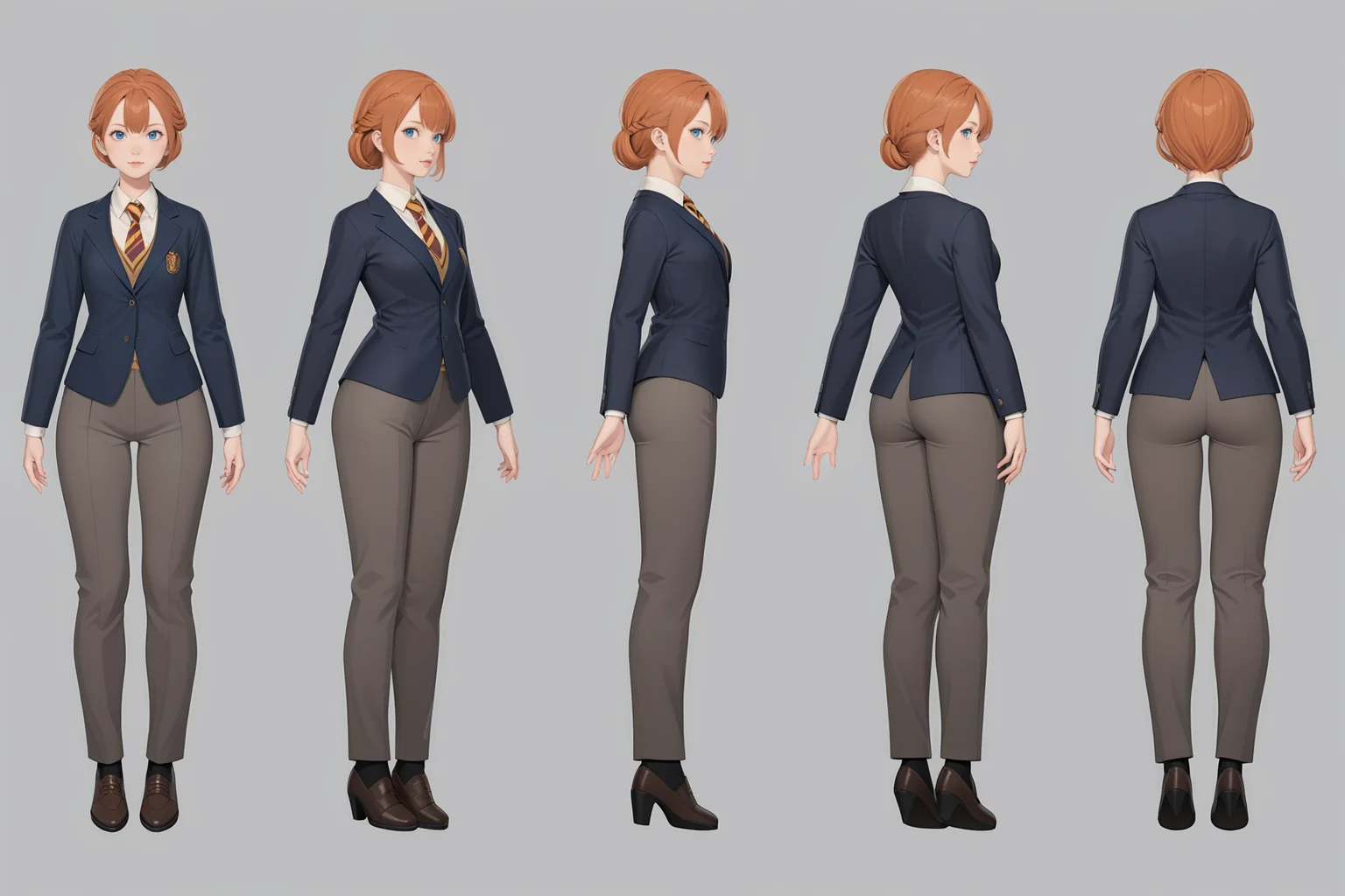 (GENERAL:0), 1girl, masterpiece, best quality, very aesthetic, absurdres, solo, standing,
(VIEWS:0), full body character turnaround of 1girl,
Multiple views of the same character in the same outfit, simple background, white background, multiple views, side view, back view, front view,
(hairLength:0), very short hair,
(hairTexture:0), blunt ends,
(hairstyles:0), Slicked-back hairstyle,
(haircolor:0), platinum blone hair,
(bodyshape:0), Compact build body,
(ethnic origin:0), Italian,
(skin color:0), Medium Skin,
(eye color:0), blue eyes,
(clothing:0), Contemporary attire with a fitted blazer, wide-leg trousers, and bold accessories,
(character ref:0), Ginny Weasley From Harry Potter, Small Breasts,
(art style:0), by Baraag
(theme:0), devil
theme character design,
<lora:ClothTurnXLRemix_v1-000004:.5>
<lora:ClothTurnXL_v1-000004:0.38>
<lora:CharTurnXL_v2:0.25>
<lora:xl_more_art-full_v1:.25>,
<lora:Alphonse Mucha Style:.1>, Alphonse Mucha Style page
<lora:å½é£æç»SDXL:.1>