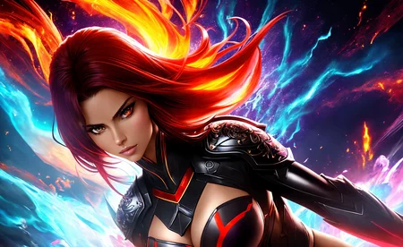 high contrast,  swirling light, (dark:1.2), deep shadow, darkness, realistic, closeup,

([Nina Dobrev|Adriana Lima]), 1girl, solo, red hair, sharp face, long hair, flowing hair, blue eyes, dynamic angle, full body, thicc,
magic circle, dark fantasy,

masterpiece, best quality, ultra-detailed, best shadow, BREAK,

[(colorful explosion psychedelic paint colors:1.2)::0.20],
thepit bimpo, sexy, glossy, armor,

hyper realistic, alive,
cinematic light, colorful, hyper detail, dramatic light, intricate details, pain splatter, depth of field, fire particles, broken glass, (sweltering:0.7),