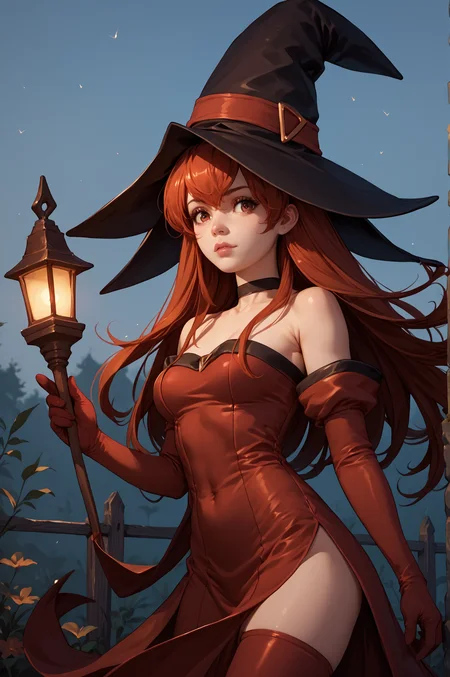 score_9, score_8_up, score_7_up, score_6_up, score_5_up, score_4_up, (high quality, detailed, beautiful)  <lora:CierraFinalMaybe_epoch_8:0.99> cierra_riviera, std_outfit, witch_hat
