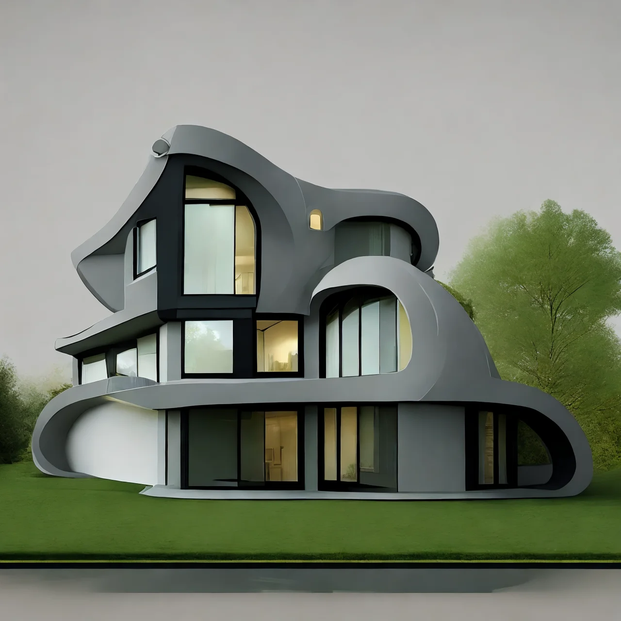 photo, scifi house