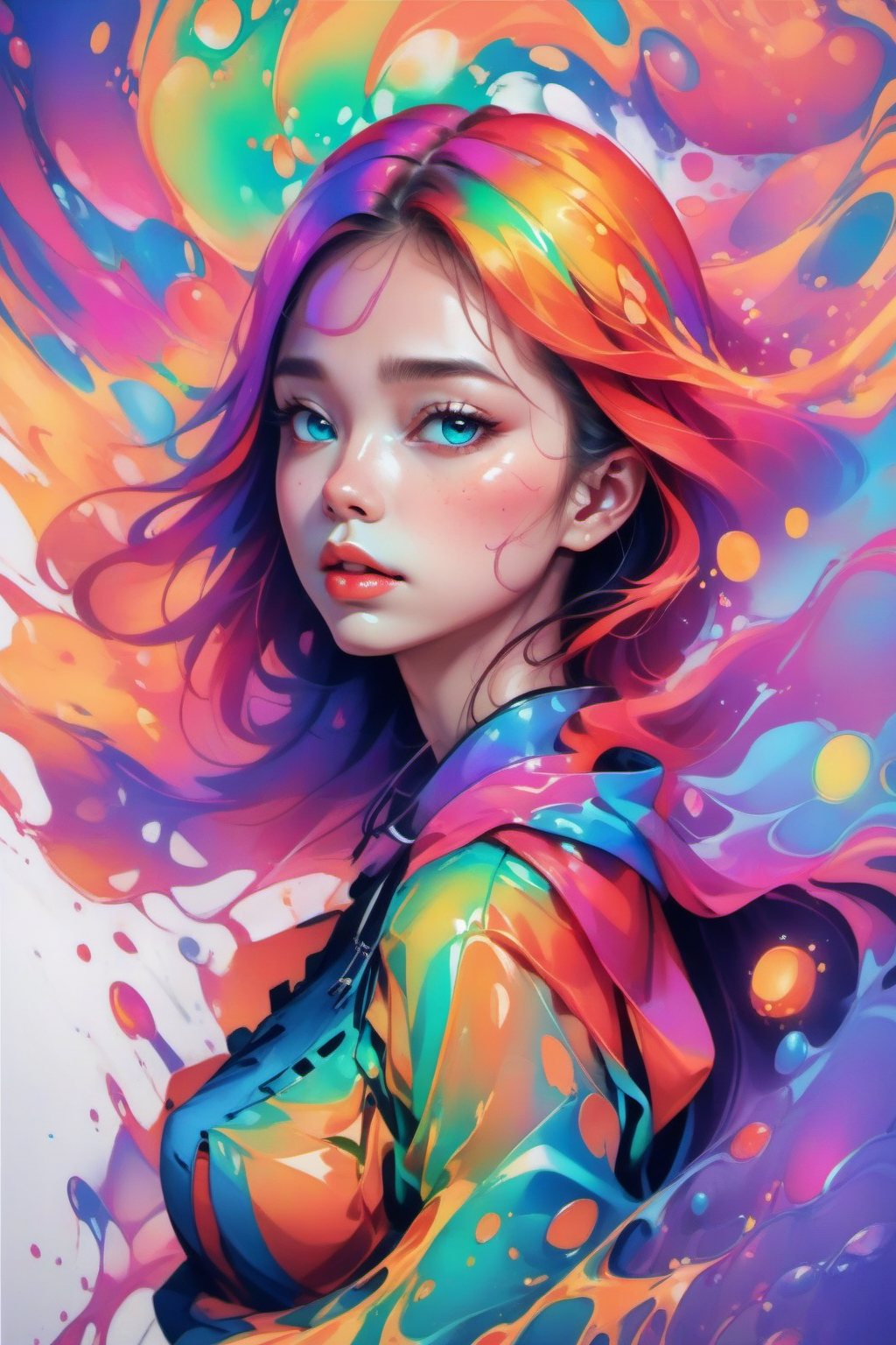 ColorART, colorful, <lora:ColorART:1>, portrait, 1girl,