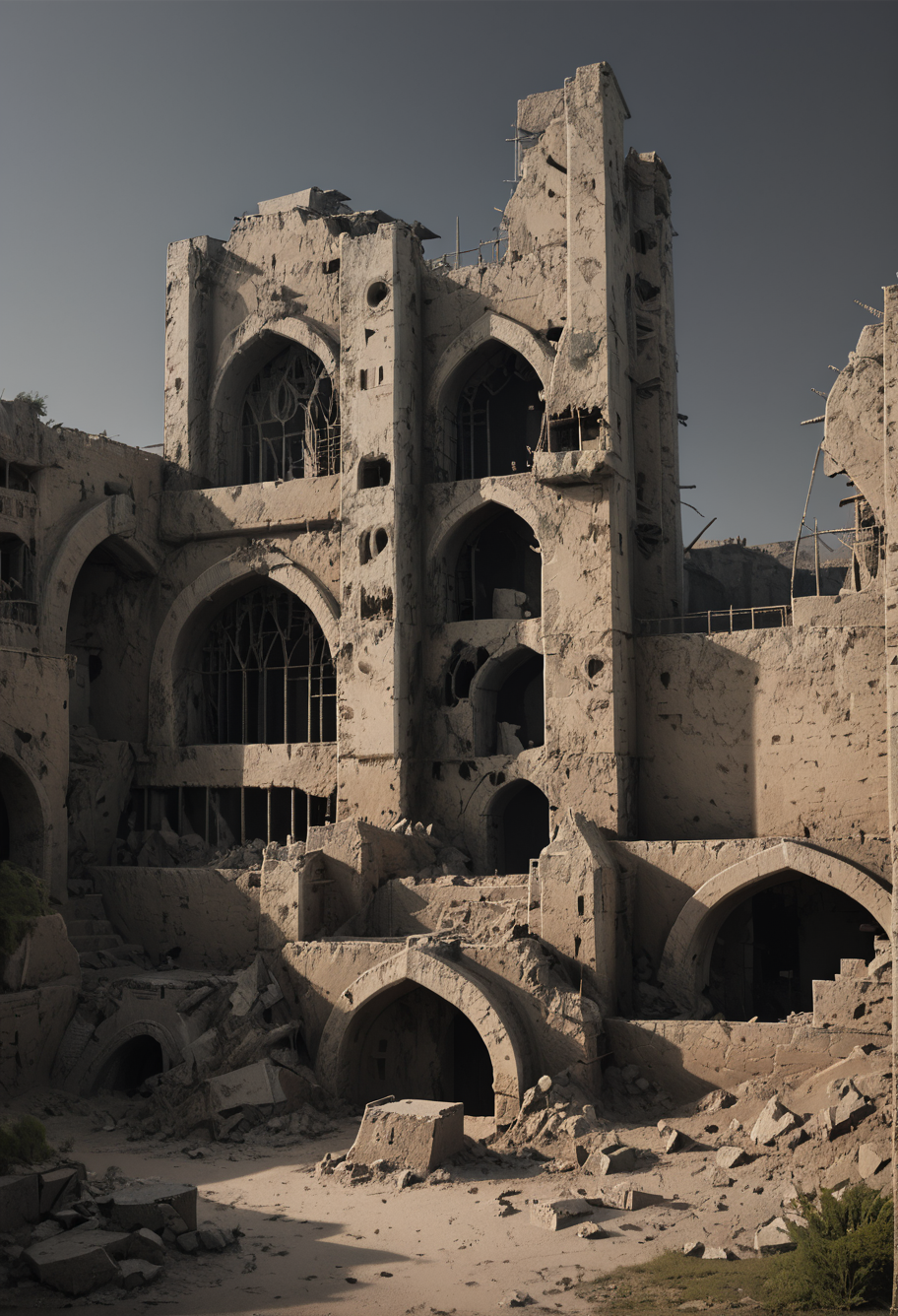 ,ruanyi1257,ruins,outdoors,castle,panorama,<lora:1257 ruins_v1_pony:1>, score_9,score_8_up,score_7_up,,8k,1girl,solo,,