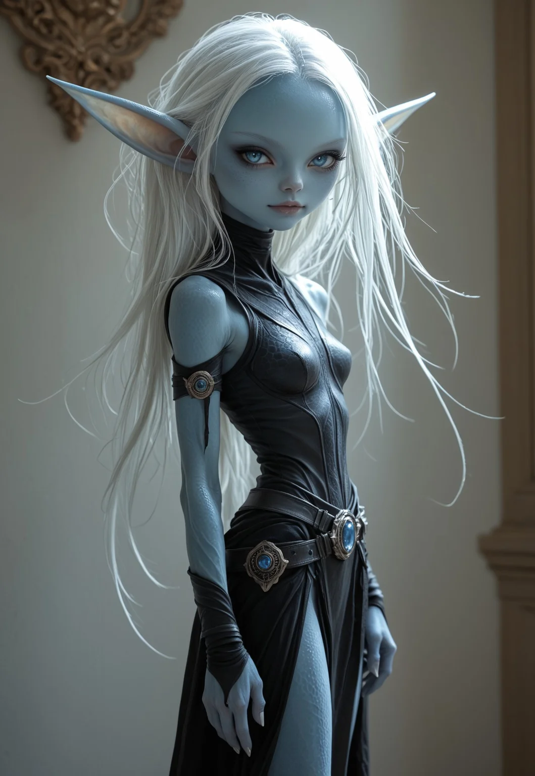 (((score_9, score_8_up, score_7_up, best view, legs )))
, 
((( highly detailed, masterpiece, perfect, detailed, hd, )))
,
((( Kikimb, blue skin, white hair, long hair, alien girl, pointy ears, blue eyes)))
,
((( 1girl, solo, )))
,
((( , )))
,
(((  ))) 
,
(((  )))
,
((( )))
,
(((  )))
,
()