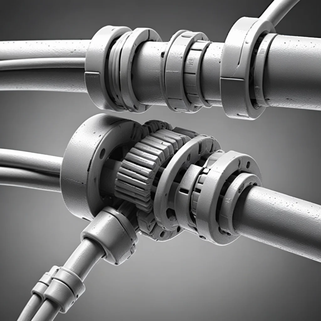 shiny, spot color, mechanical arms, cable, greyscale, gradient, gradient background, food focus, wheel, wire, tube, industrial pipe