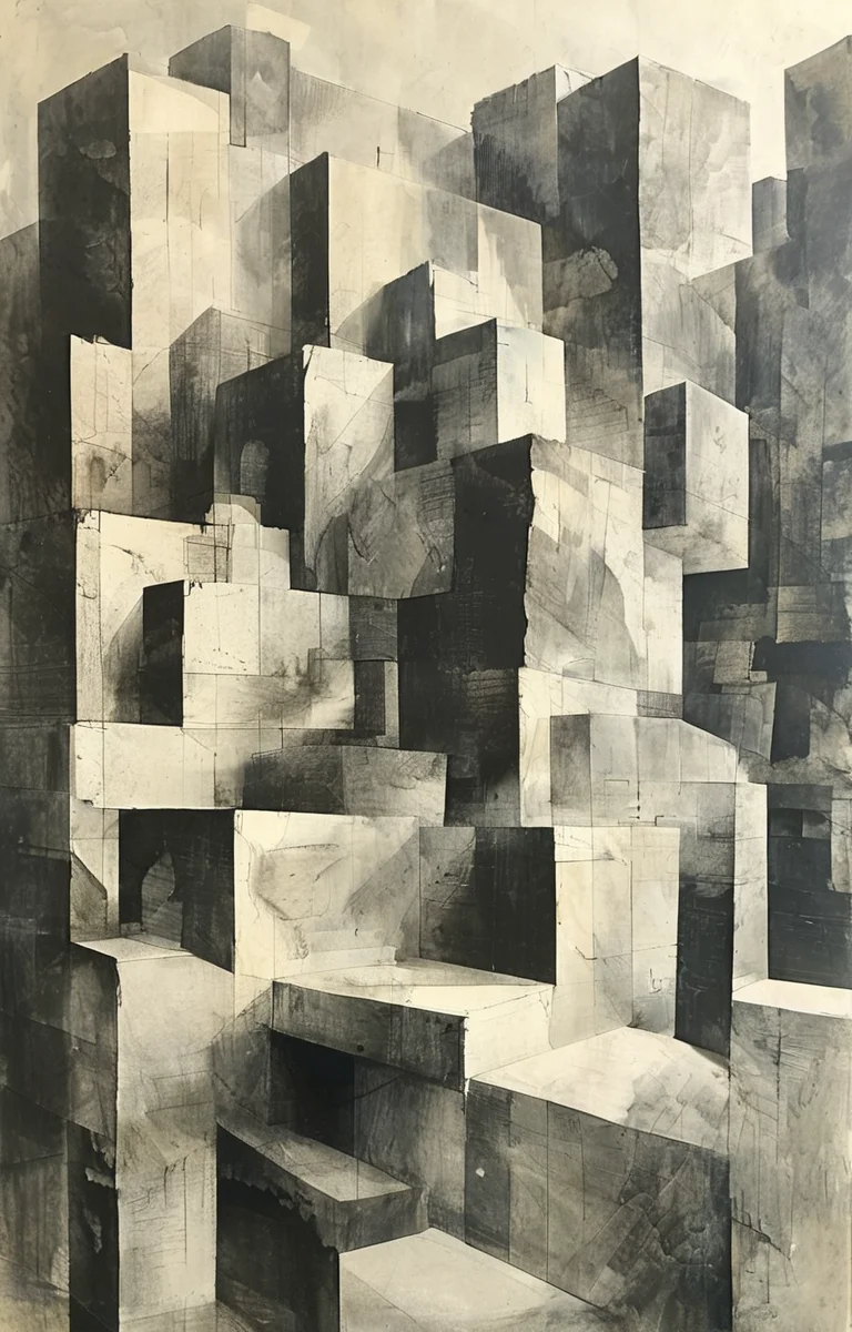 masterpiece,best quality,<lora:tbh133-sdxl:0.85>,landscape,drawing,style of Raymond Duchamp-Villon,sculpture,
