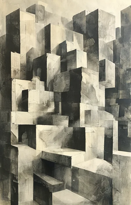masterpiece,best quality,<lora:tbh133-sdxl:0.85>,landscape,drawing,style of Raymond Duchamp-Villon,sculpture,