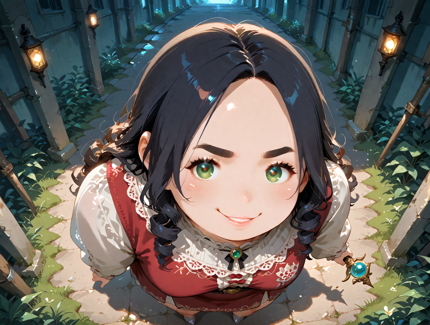 PonyScores7, source_anime, ah1, IllustriousQual, <lora:natsumi_style:0.5>, <lora:by_usakun-pony:0.4>, by usakun, <lora:Akina_Bbw_Style_-_PonyXL:0.2>, AkinBw,
BREAK (full shot),
BREAK 1girl, mature female, (round face:1.2), (thick eyebrows:1.3), (curvy), round-chin, caucasian, (plump face), <lora:Round_face:0.2>, <lora:ETO_OC_Illustrius:0.8>, eto_oc, skindentation, (plump), thick thighs, wide hips, busty, voluptuous, lips, <lora:venus body PonyXL:0.3>, <lora:shinyskin2:0.2>, glistening skin,
BREAK  (curly hair), long hair, (black hair:1.4), (parted hair:1.7), messy hair, kinky curls, <lora:hairdetailpxl:0.2>, hairdetailpxl,
BREAK (half green and brown eyes), (colorful eyes), (multicolored eyes), (downturned eyes:1.4), <lora:expressive eyes:0.2>, expressive eyes, <lora:eyedetailpxl:0.2>, eyedetailpxl, <lora:Eyes_High_Definition:0.2>, EyesHD,
BREAK ((reluctant expression, Hesitant smile, furrowed brows, unsure eyes)), <lora:Expressive_H:0.2>, Expressiveh, <lora:Emotional_Anime_Expressions_PonyXL_Concept:0.2>, emotional, <lora:Best_Facial_Expression_LoRA_PONY:0.2>, looking at viewer, <lora:Detailed expressive EXEV style -XL Pony V1.0:0.2>, FaceDetail,
BREAK ((Levitating Objects)),
BREAK strikemaster vivid pink fitted dress with ruffled edges and silver heels,
BREAK (((Eerie, abandoned asylum with ghostly patients roaming the dark, forgotten halls))),
BREAK <lora:xl_more_art-full_v1:0.2>, <lora:aesthetic_anime_v1s:0.2>, <lora:EpicF4nta5yXL:0.2>, <lora:detailxl:0.2>, detailxl, <lora:Fant5yP0ny:0.2>, best quality, amazing quality, best aesthetic, absurdres, illustration, Volumetric_Lighting, ultra-detailed, very aesthetic, intricate details, 8k, masterpiece, best_quality
BREAK Stable_Yogis_PDXL_Positives, AS-Adult, <lora:Complicated fantasy portrait - XL Pony V2.0:0.2>, bad-hands-5, <lora:HDA_Detailer:0.3>, HDA_FatGirlXL,