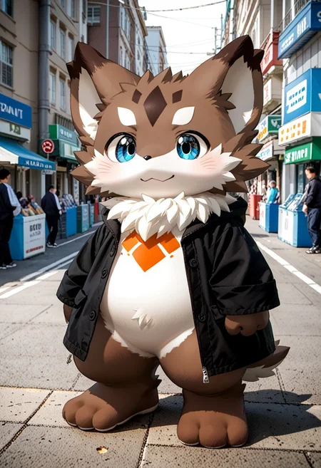 score_9, score_8_up, score_7_up, ((((sdgs4yne0by zuppu11)))), photo background, 1boy, furry, kemono, cute, solo, full body, zPDXL3