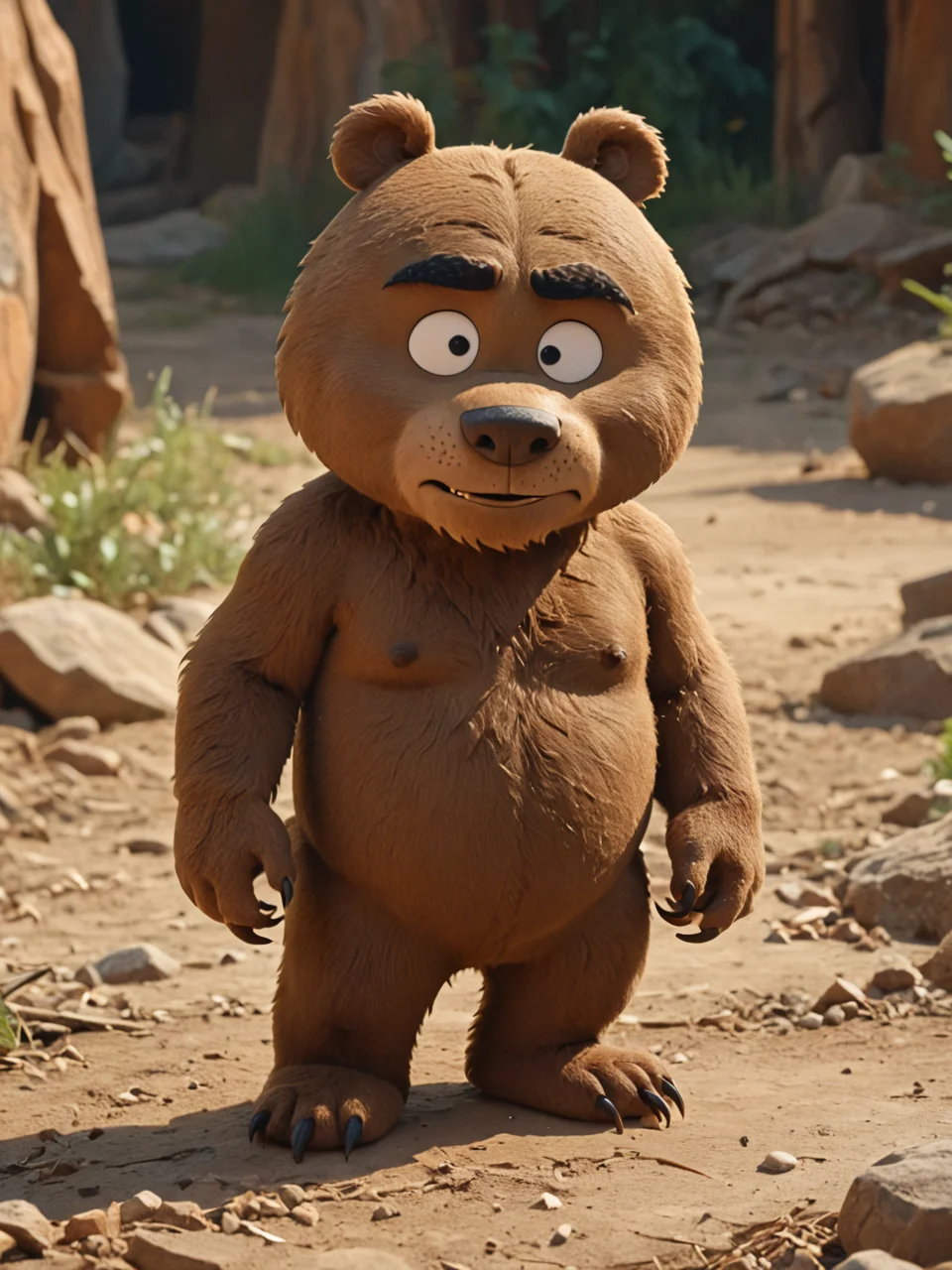score_9, score_8_up, score_7_up, score_6_up, Malloy, brown fur, claws, bear, furry, <lora:Malloy:1>
