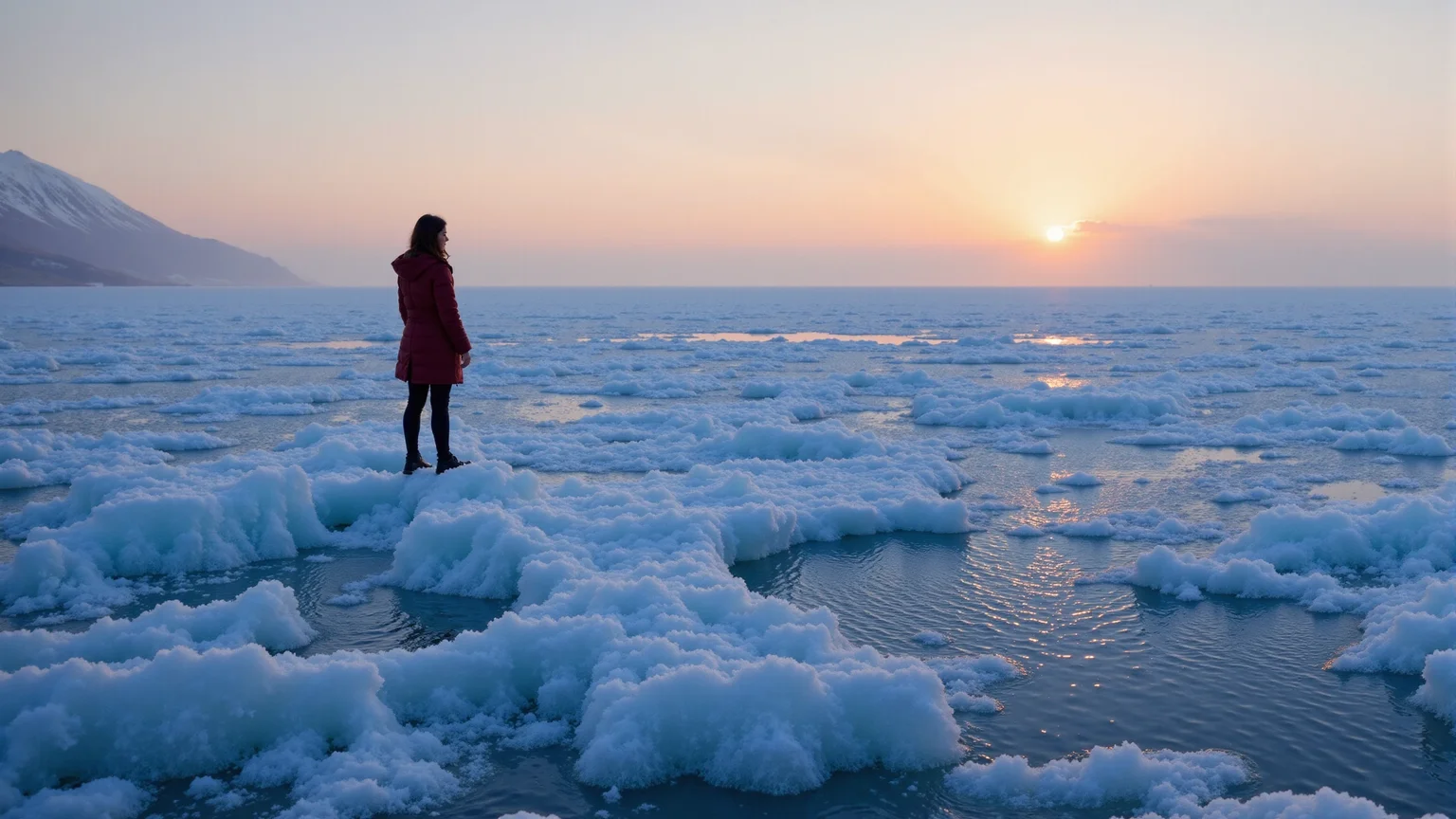 frozen ocean beautiful landscape, evening, woman, very intricate, very detailed, sharp, bright, colorful, <lora:Hand v2:0.5> <lora:Anti-Blur:1><lora:Insane Detail Slider:0.25> <lora:flux.1_lora_flyway_Epic-detail_v2:0.3> <lora:fluxenhancer:0.25> <lora:ROWER:0.6> <lora:ck-flaani-flux:0.6> flaani