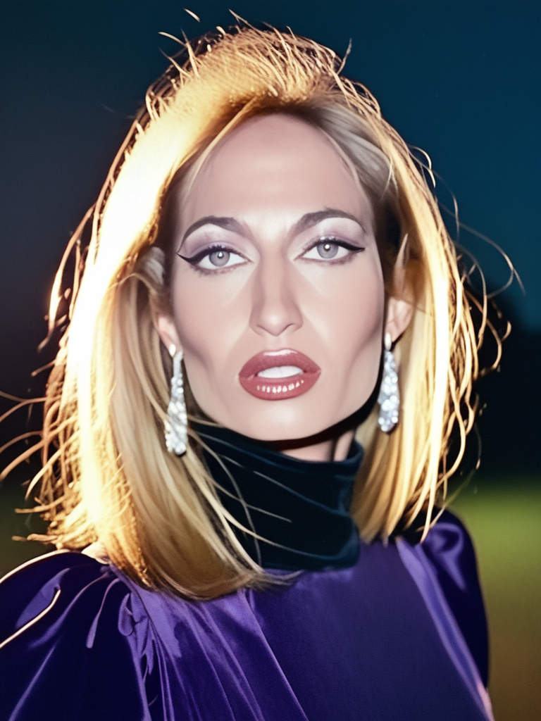 face focused, magic hour, photography, warm light, sunset, movie still, ultra detailed, portrait, BREAK
score_9, score_8_up, score_7_up, Sophie3V4Ns, Sophie Evans, <lora:Sophie3V4Ns-pony:1>,  1girl, solo, big lips, blonde hair, bangs, portrait, shiny lipgloss, lips, vintage aesthetic, sorceress, turtleneck, purple robe, dress, diadem, solo, blush, looking at viewer, bokeh, focus, film, velvia, film grain, best quality, photograph, focus, earrings, garden