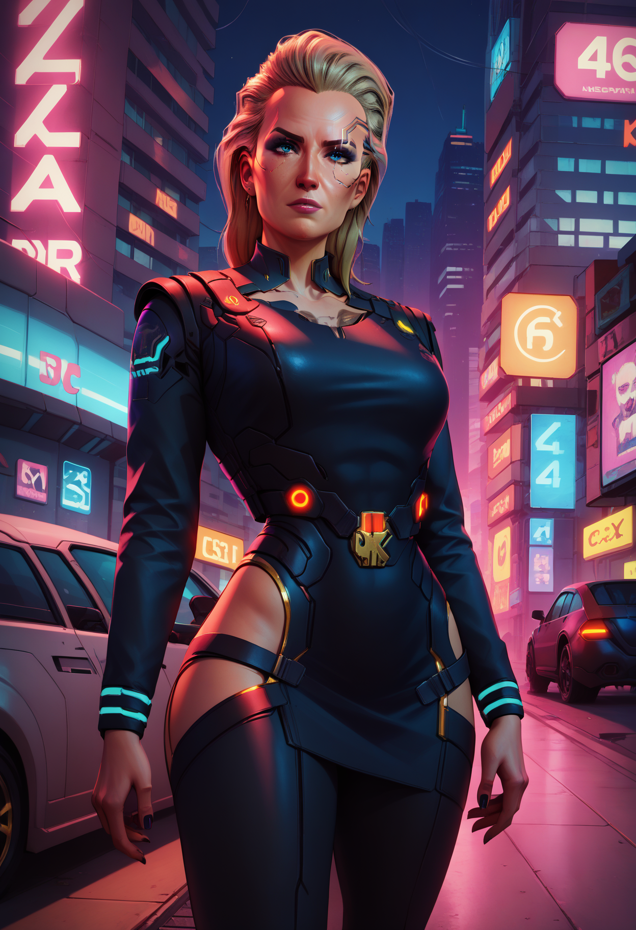 score_9, score_8_up, score_7_up,  (inside w cyberpunk apartment with futuristic cyberpunk  beach projection), BREAK,
<lora:meredithPony:1.0> MEREDITHSTOUT, corpooutfit,  in a cyberpunk city at night, neon lit street,