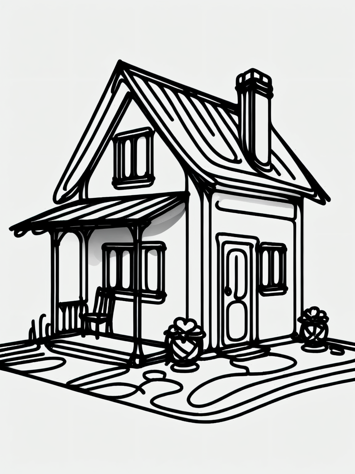 A simple ais-lineart cottage <lora:Line_Art_SDXL:1>