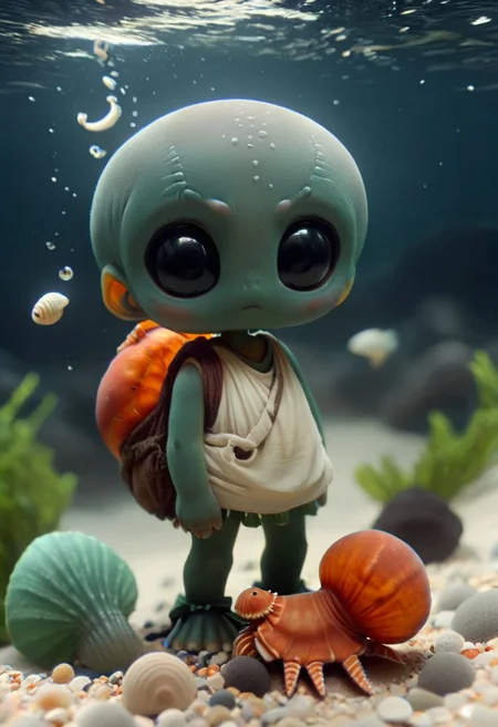 subsurface scattering, TsuiFroppyCos By tim burton, hermit crab in translucent sss black Skull at the ocean, Large waves, Sand, marbles , 
atmospheric haze, Film grain, cinematic film still, shallow depth of field, highly detailed, high budget, cinemascope, moody, epic, OverallDetail, 2000s vintage RAW photo, photorealistic, candid camera, color graded cinematic, atmospheric lighting, imperfections, natural, shallow dof