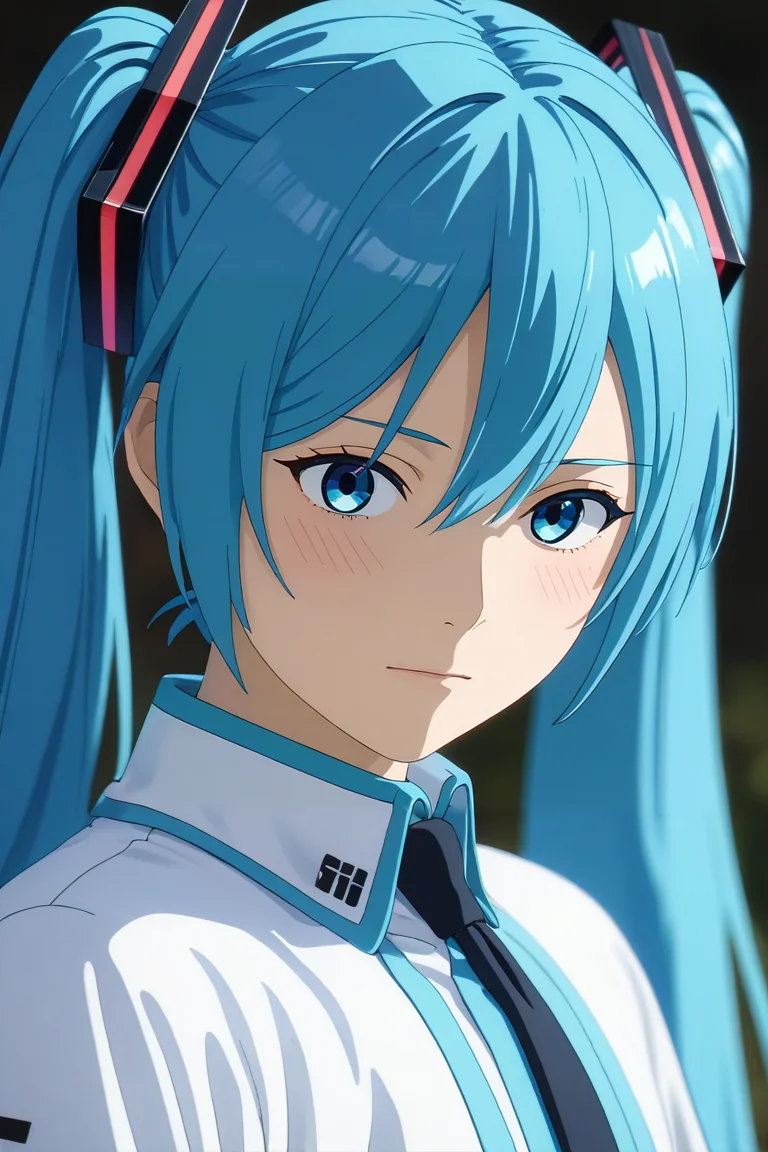 score_9, score_8_up, score_7_up, source_anime, rating_safe, , (3d:0.4), , upper body, depth of field, 1girl, hatsune miku, blue eyes, blue hair, solo, Caving, <lora:sousou_no_frieren_style_pony:0.84>, sousou_no_frieren_style, <lora:sdxl_lightning_8step_lora:1>