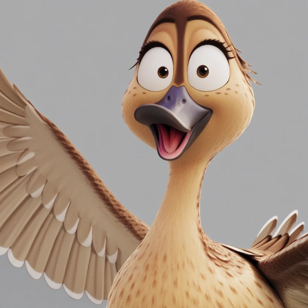 black beak, , feather tail, female duck, duck wings, multi color feathers, 1girl, brown eyes, webbed duck feet, anthro, Pam