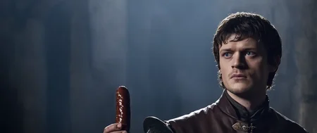 cinematic film still of <lora:Game of Thrones style:1>
<lora:Film Grain style:0.5> Film Grain style
<lora:Chiaroscuro Lighting Style:0.6> Chiaroscuro Lighting style
In medieval times Iwan Rheon Ramsay Bolton a man holding peace of meat sausage,solo,short hair,blue eyes,black hair,1boy,holding,male focus,hood,knife,realistic,holding knife,dark , cinematic, film, movie still, movie style, film style, fantasy drama, epic drama, dramatic light, dramatic shadow, fictional, Age of Wonders, Age of Empires, warriors, Medieval style, middle ages, dungeons and dragons style, contrast, color, different people, different, unique, kingdoms and castles style, violent, aggressive, detailed, perfection, detailed face, detailed body, detailed hands, detailed eyes, sharp, Game of Thrones style, shallow depth of field, vignette, highly detailed, high budget, bokeh, cinemascope, moody, epic, gorgeous, film grain, grainy
