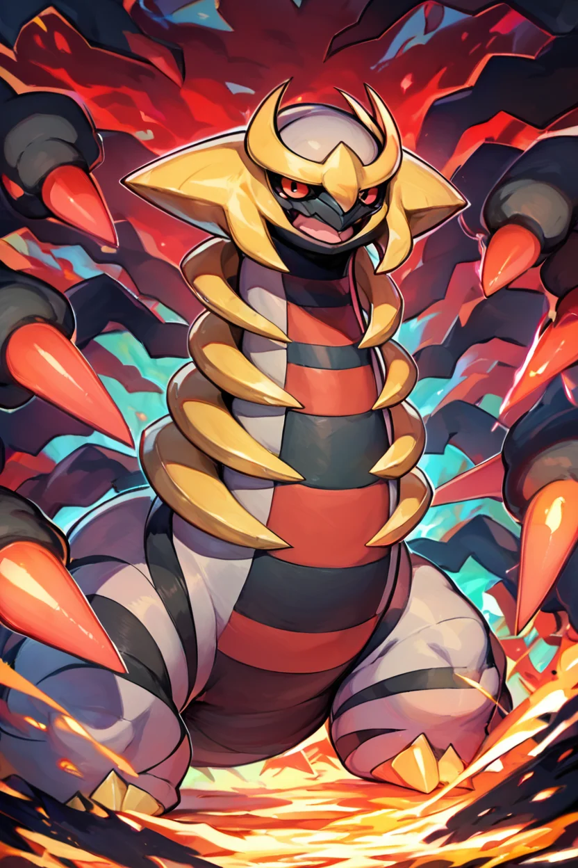 score_9, score_8_up, score_8, zzGiratina, creature, dark, energy, english commentary, giratina (origin), highres, looking at viewer, pokemon move, red eyes, shadow force (pokemon), tapwing, ,<lora:Giratina_P3:0.8>, embedding:zPDXL, <lora:Vivid:0.8>,