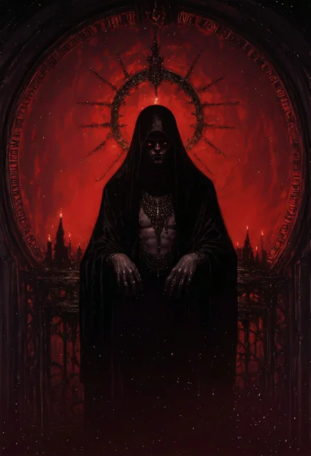 score_9, score_8_up, score_7_up, rating_questionable, pitch_black_feminine_silhouette, pure_elegance, red_glowing_outline, indistinct dream, somber, unholy_ritual, ancient world, night, indeterminate <lora:pony/vixon_gothic_oil_style:0.7> d4rk01l <lora:sdxl/sinfully_stylish_sdxl>