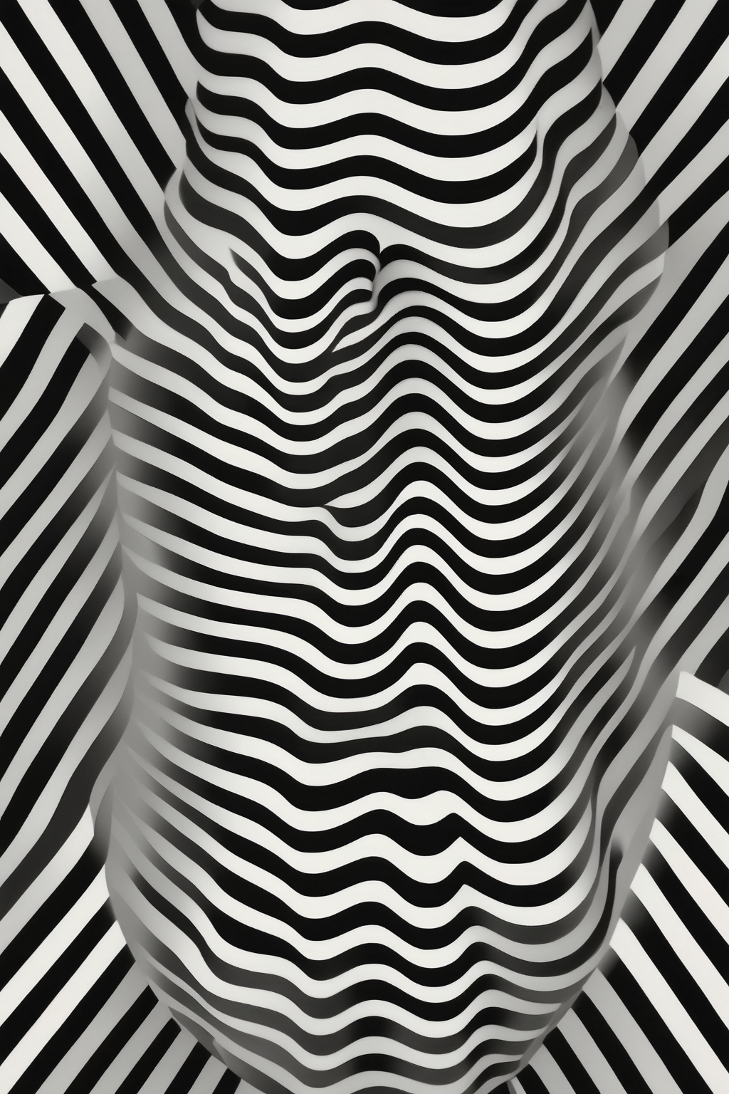 <lora:Op Art:1>Op Art - Black and white colors shapes only visualize pleasure use only 5 shapes total