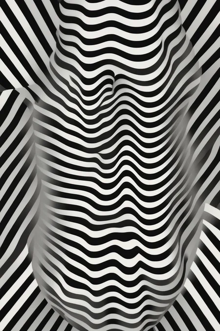 <lora:Op Art:1>Op Art - Black and white colors shapes only visualize pleasure use only 5 shapes total